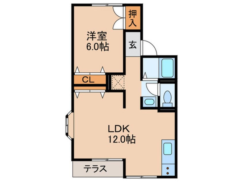 間取図 カ－サ梅ノ木