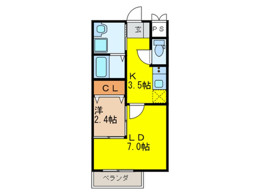 間取図 Ｍｓ　Ｓｏｌｅｉｌ