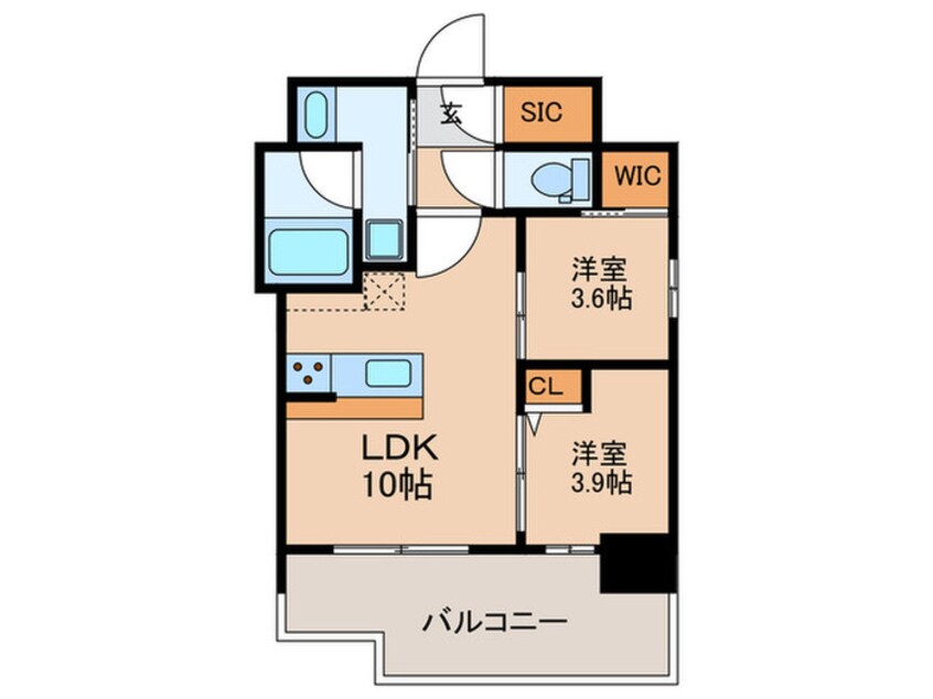 間取図 コンフォリア・リヴ大阪本町