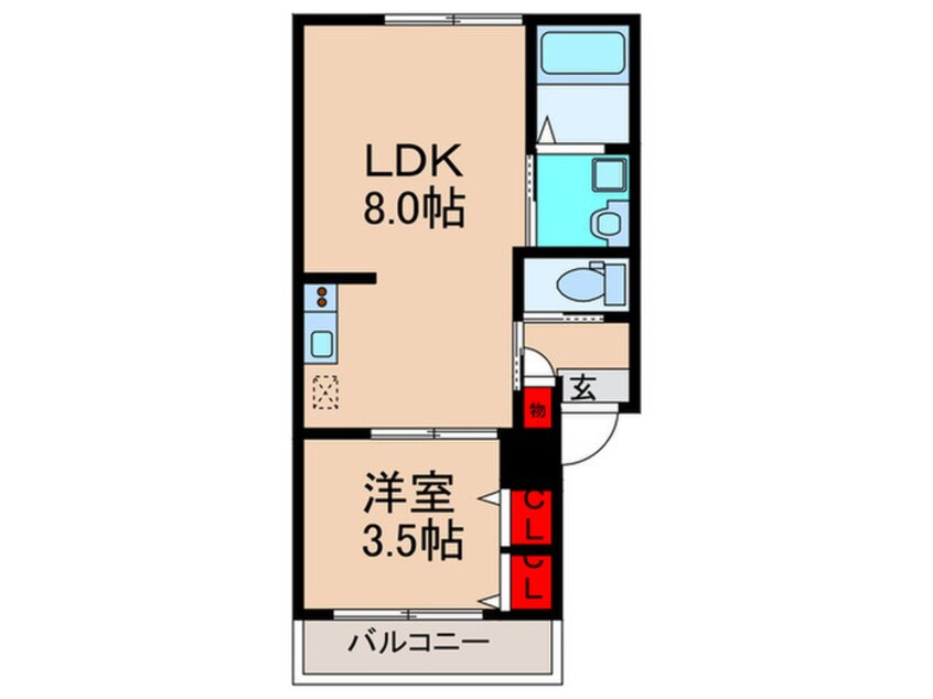 間取図 モアナ長瀬