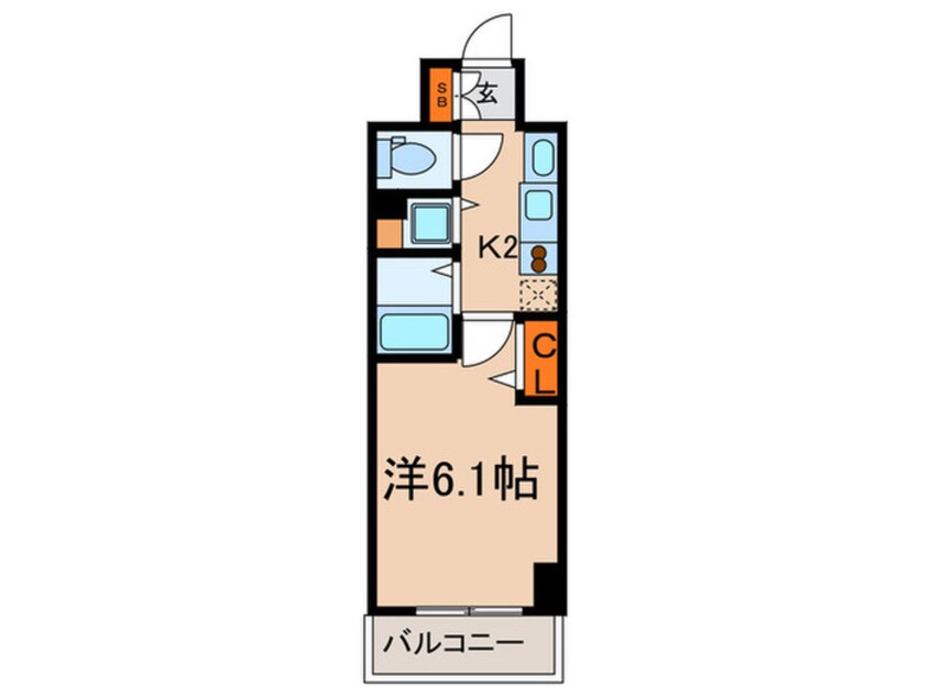 間取図 ﾌﾟﾚｻﾝｽ堺筋本町ﾌｨﾘｱ(906)