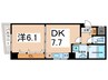 日興桜川ハイツ 1DKの間取り