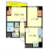 日興桜川ハイツ 2Kの間取り