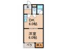 ロイヤルハイツ山之内 1DKの間取り
