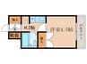 ヴィラ田辺２号館 1Kの間取り