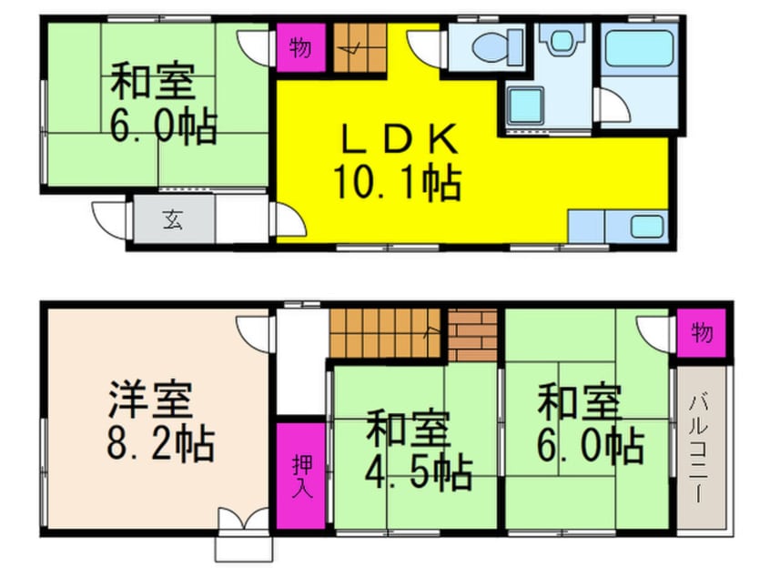 間取図 淀の原町貸家