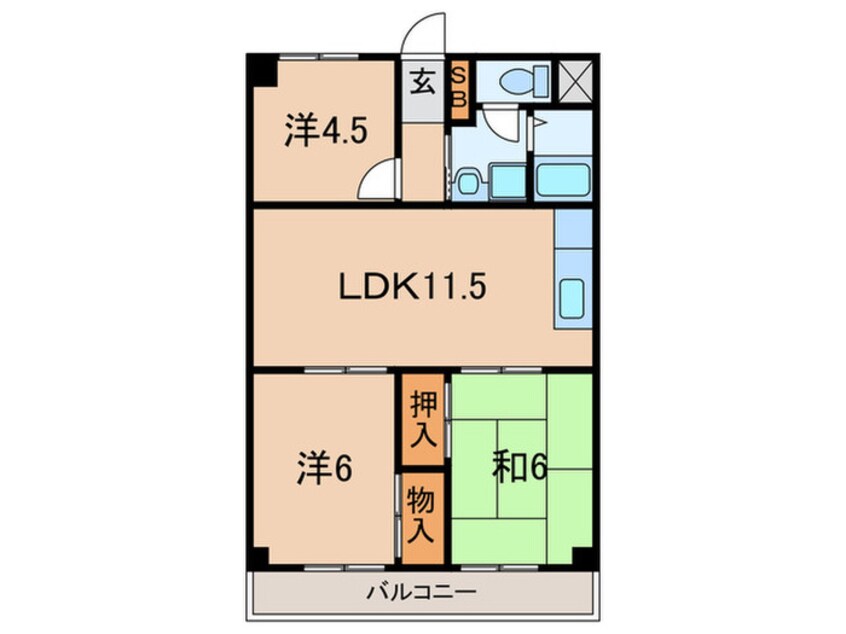 間取図 シティハイツ武庫之荘