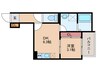 JOYFUL・HOUSE岡山東 1DKの間取り