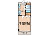 プラネット城陽 1Kの間取り