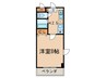 プラネット城陽 1Kの間取り