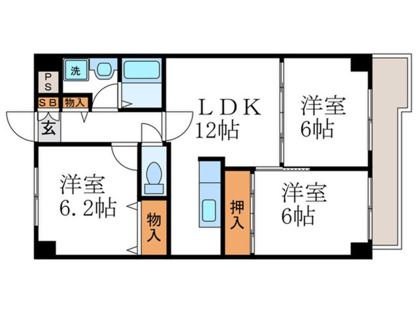 間取図 ウエストウイング嵯峨