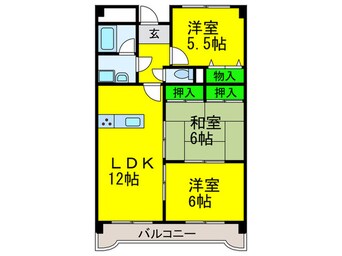 間取図 エンデバ－高石