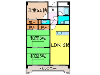 間取図 エンデバ－高石