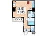 ボナールＩＺＵＭＩ 1Rの間取り