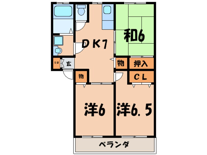 間取図 ファミーユ桃園