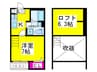 サングレイス南清水 1Kの間取り