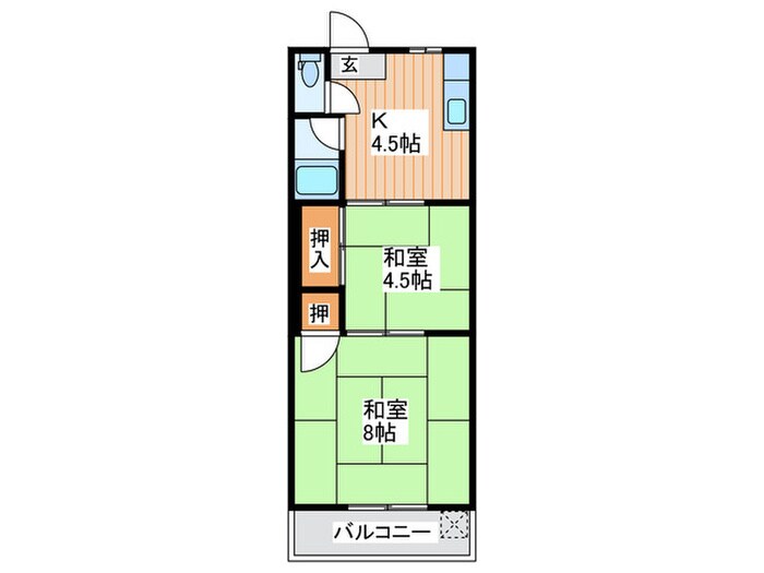 間取り図 発春八坂ハイツ西棟