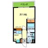 Ritz小阪 1Kの間取り