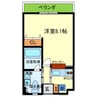 Ritz小阪 1Kの間取り