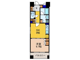 間取図 ﾌﾞﾗﾝｽﾞ京都河原町ﾚｼﾞﾃﾞﾝｽ(901)