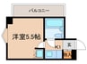 ﾗｲｵﾝｽﾞﾏﾝｼｮﾝ六甲道第2（601） 1Kの間取り