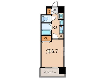 間取図 ｽﾜﾝｽﾞ京都二条城北（８０４）