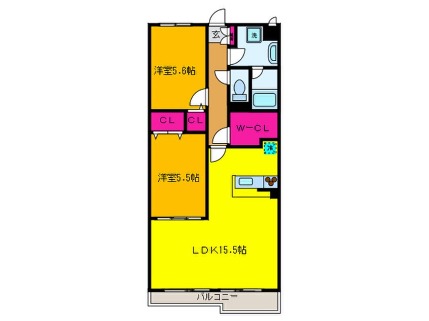 間取図 エクセルコート二色の浜