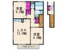 calme court 津之江Ｆ 2LDKの間取り