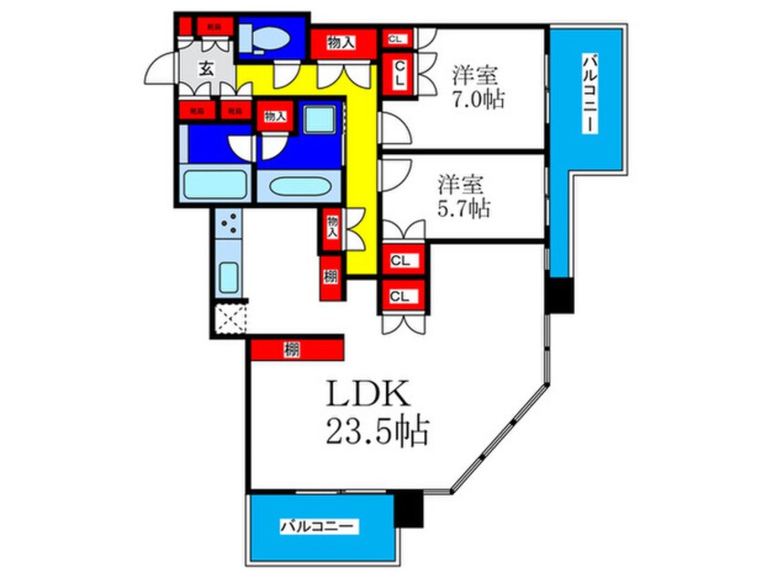 間取図 ザ・上本町タワー（406）