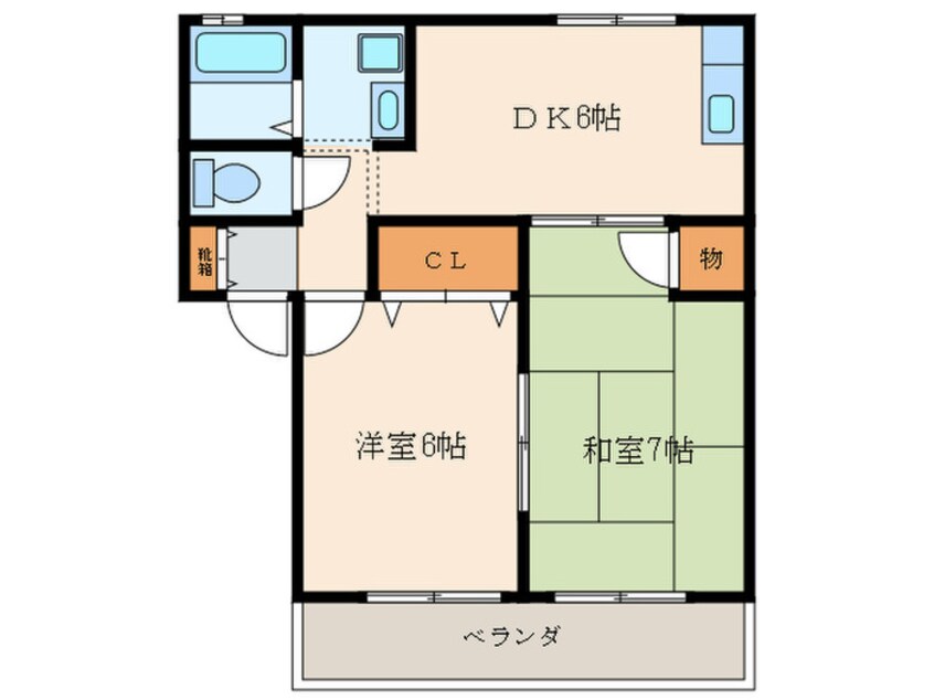 間取図 シャトレ－園田