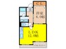 オ－クヒルズ北大阪 1LDKの間取り