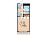 エトワール深草 1Kの間取り