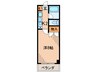 ベルシャイン西宮 1Kの間取り