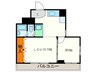 サンビラ大手前 1LDKの間取り