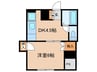 ハイツ夕陽ヶ丘 1DKの間取り