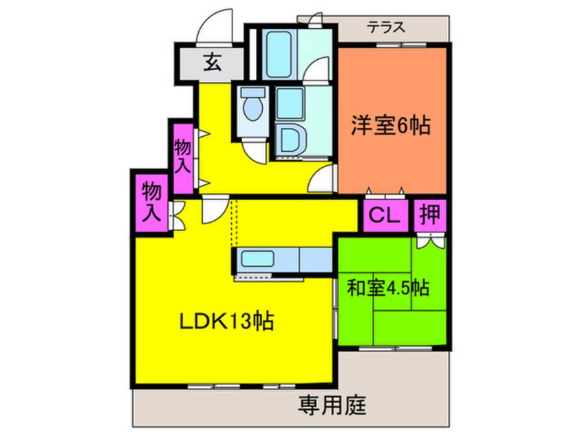 間取図 レモンフィ－ルド日根野Ａ棟