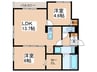 エミネンス 2LDKの間取り