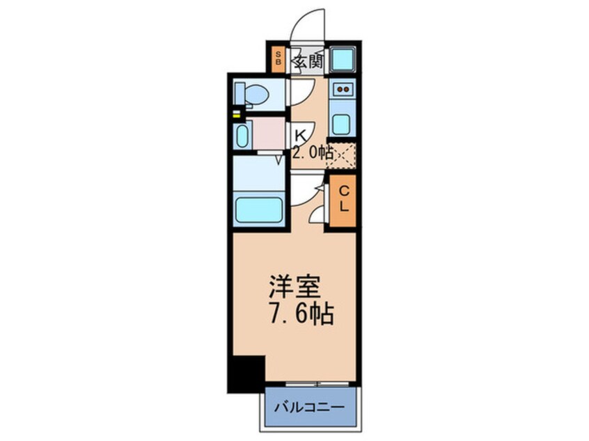 間取図 ｱｸｱﾌﾟﾚｲｽ福島EYE(501)