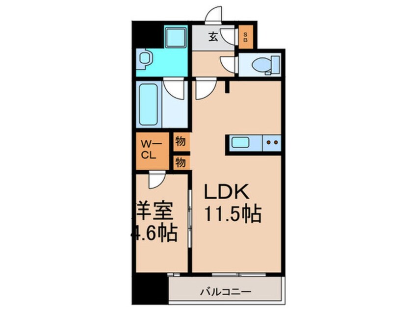 間取図 ｶｰｻﾚｸﾞﾗｽ福島野田