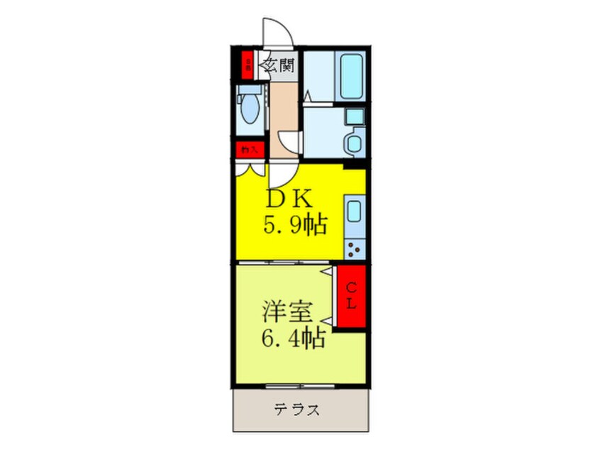 間取図 プレセアコート花園Ｂ棟