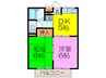 入江ハイツⅢ 2DKの間取り