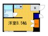 パインフィールド北白川 1Rの間取り
