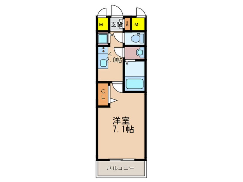 間取図 ﾌﾟﾚｻﾝｽ野田阪神駅前ｻﾞ･ﾌｧｰｽﾄ(602