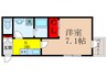 T`sTERRACE　Ishibashi　WEST 1Kの間取り