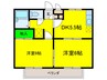グレイス西取石 2DKの間取り