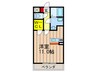 グランシャリオ長尾Ⅱ 1Rの間取り