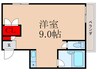 リバーオータム 1Rの間取り