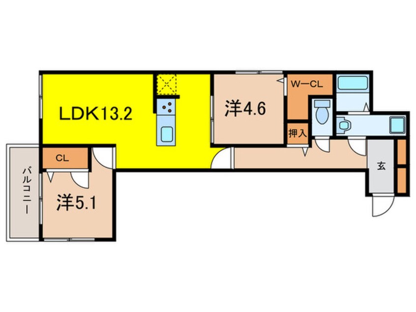 間取図 サンパティーク住吉