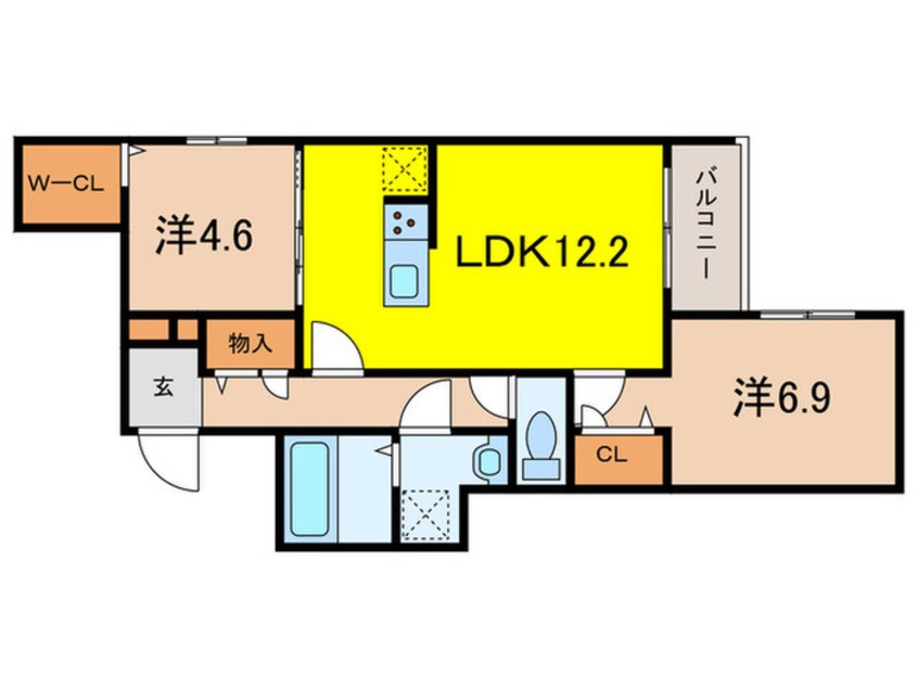 間取図 サンパティーク住吉