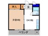 セブンハイツ 1DKの間取り